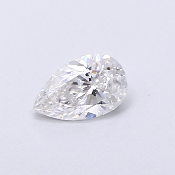 Actual 0.27 carat D Pear lab-grown diamond