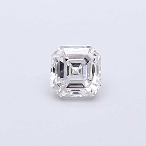 Actual 0.24 carat E Asscher lab-grown diamond