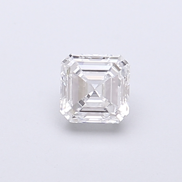 Actual 0.4 carat D Asscher lab-grown diamond