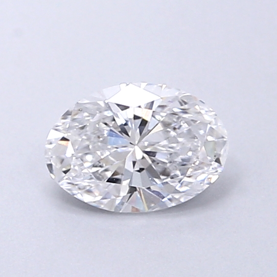 Actual 0.36 carat D Oval lab-grown diamond