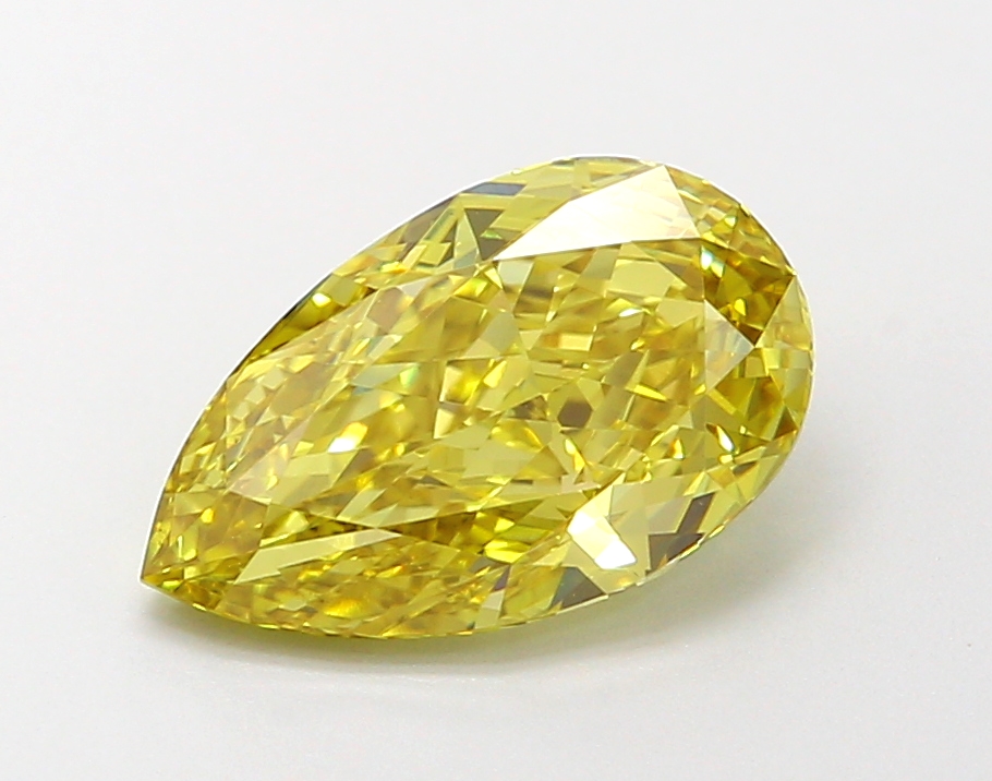 1.71 ct Yellow (Vivid) VS1 Pear Modified lab-grown diamond