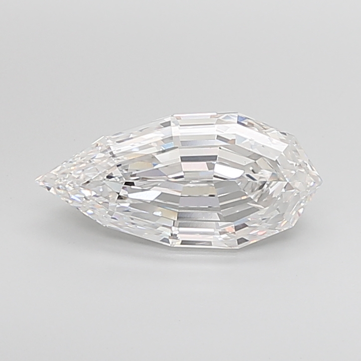 4.10 carat Pear Step Cut lab grown diamond, D VS1, IGI certified
