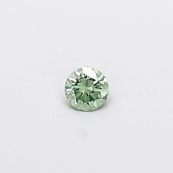 0.10 ct Round Fancy Vivid Green Lab-Grown Diamond