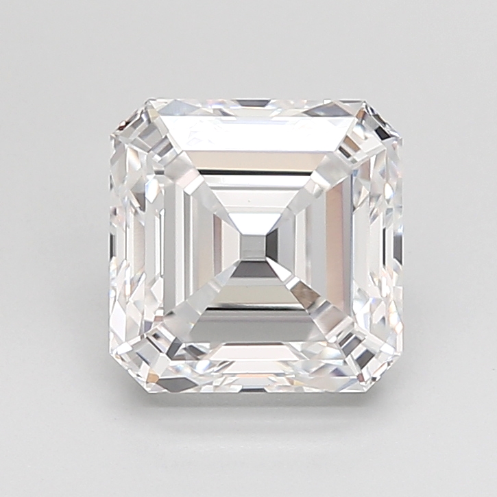 2.59 carat Asscher lab grown diamond, E VVS2, IGI certified