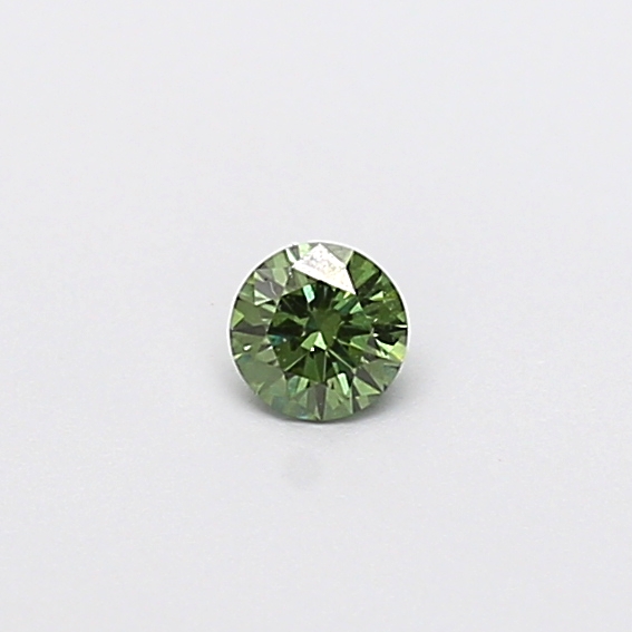 0.08 ct Round Fancy Vivid Green Lab-Grown Diamond