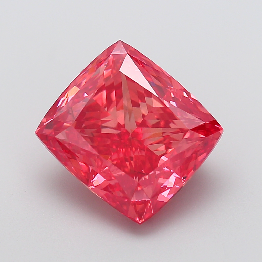 10.08 ct Cushion Fancy Vivid Pink Lab-Grown Diamond