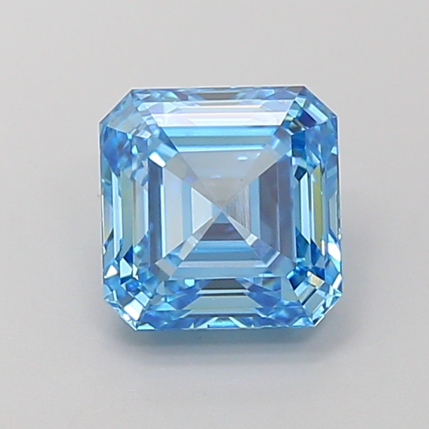 1.86 ct Sq Emerald Fancy Vivid Blue Lab-Grown Diamond