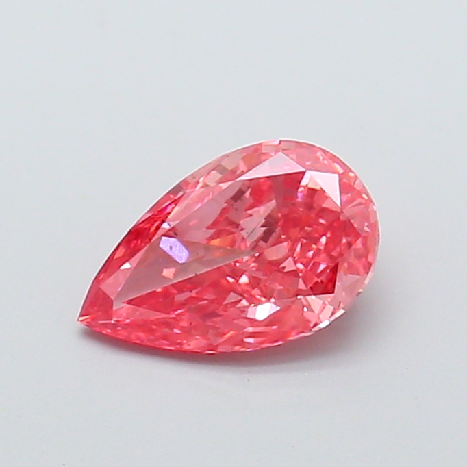 1.00 ct Pear Fancy Vivid Pink Lab-Grown Diamond