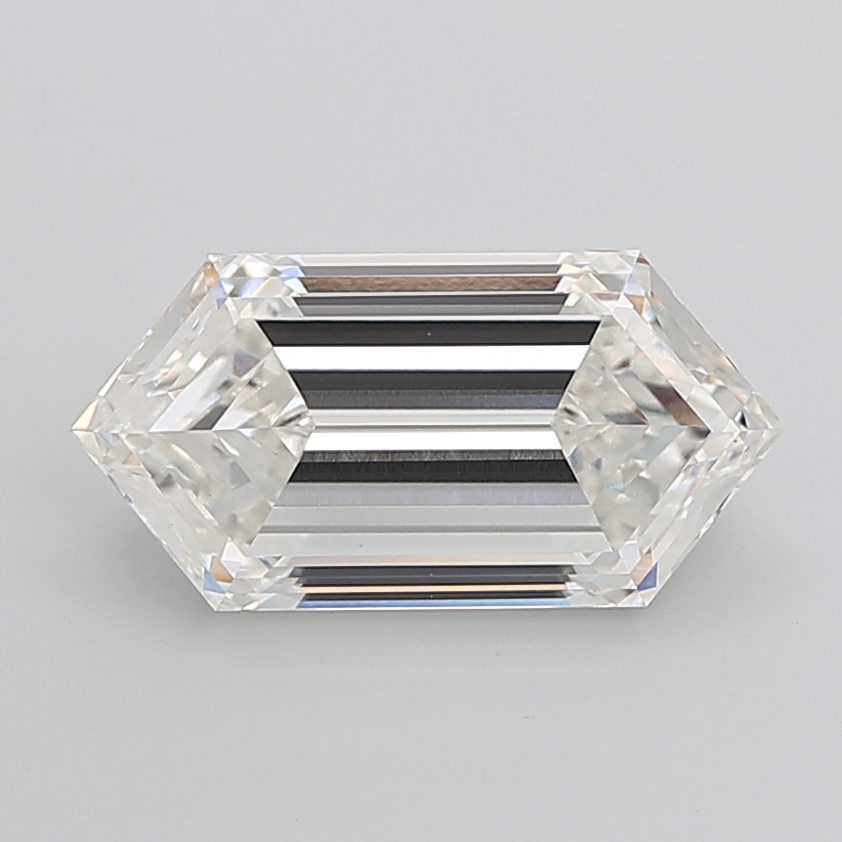 8.08 carat Hexagon lab grown diamond, G VVS2, IGI certified