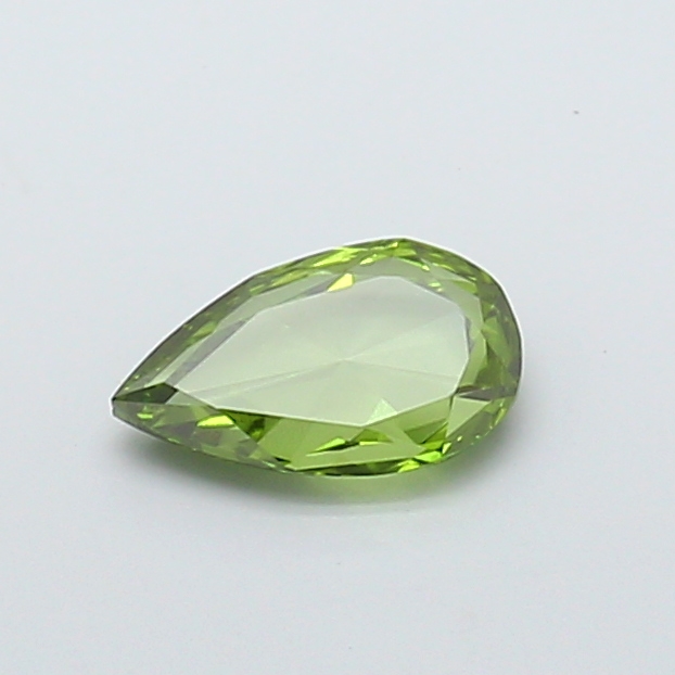1.11 ct Pear Fancy Vivid Green Lab-Grown Diamond