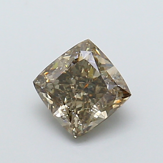 1.03 ct Cushion Fancy Vivid Brown Lab-Grown Diamond