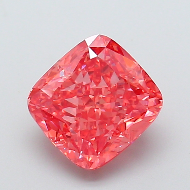 0.92 ct Cushion Fancy Vivid Pink Lab-Grown Diamond