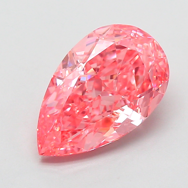 3.00 ct Pink (Vivid) VVS2 Pear Modified lab-grown diamond