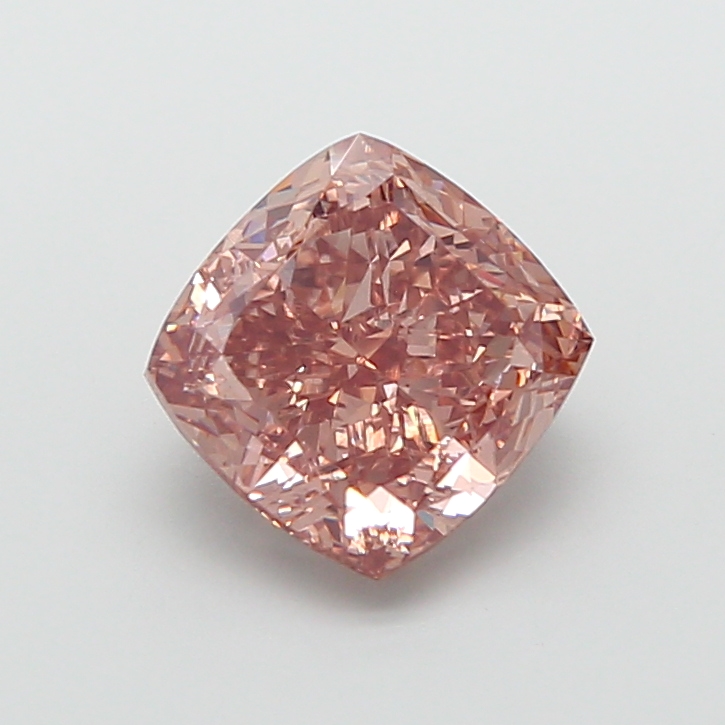 3.54 ct Brown (Light) VS1 Square Cushion lab-grown diamond
