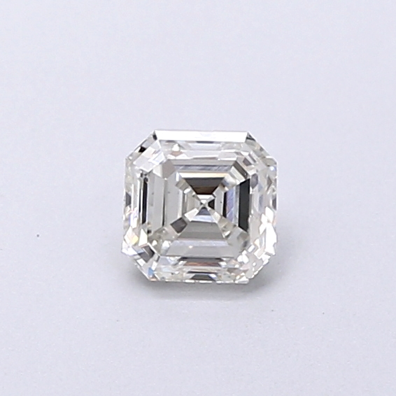 Actual 0.31 carat H Asscher lab-grown diamond
