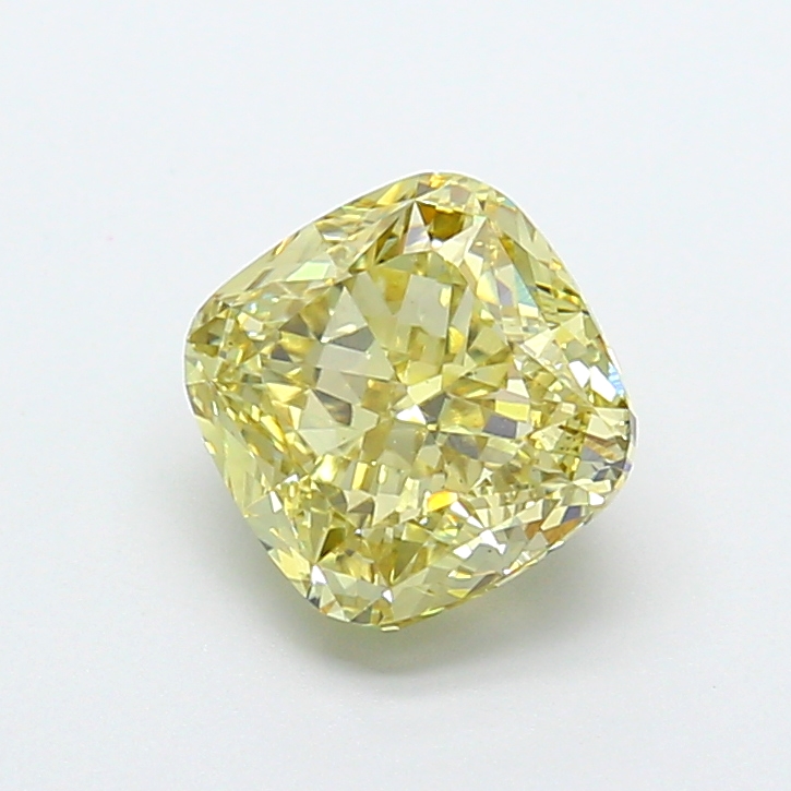 2.55 ct Cushion Fancy Light Yellow Lab-Grown Diamond