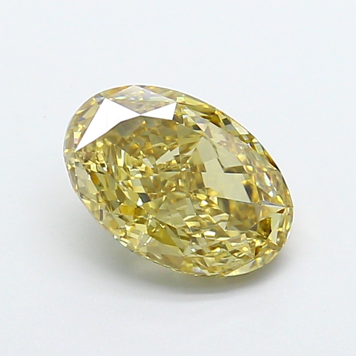 1.01 ct Oval Fancy Vivid Yellow Lab-Grown Diamond