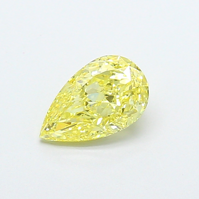 1.00 ct Pear, Fancy Vivid Yellow VVS2 IGI CVD