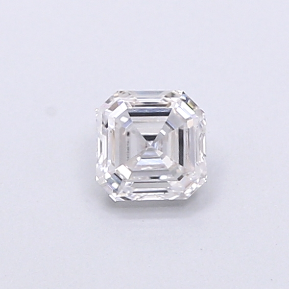 Actual 0.29 carat E Asscher lab-grown diamond