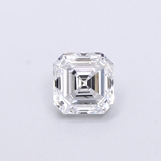 Actual 0.28 carat D Asscher lab-grown diamond