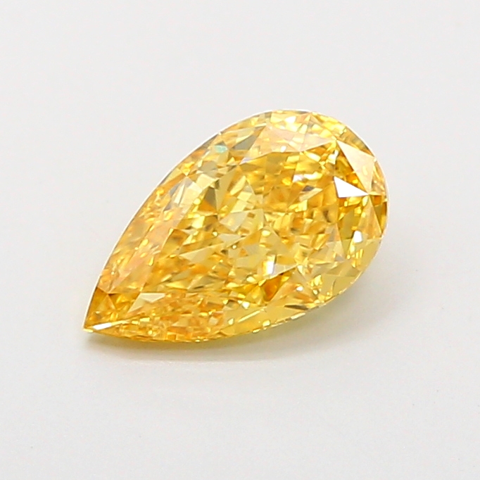 1.08 ct Pear Fancy Vivid Yellow Lab-Grown Diamond