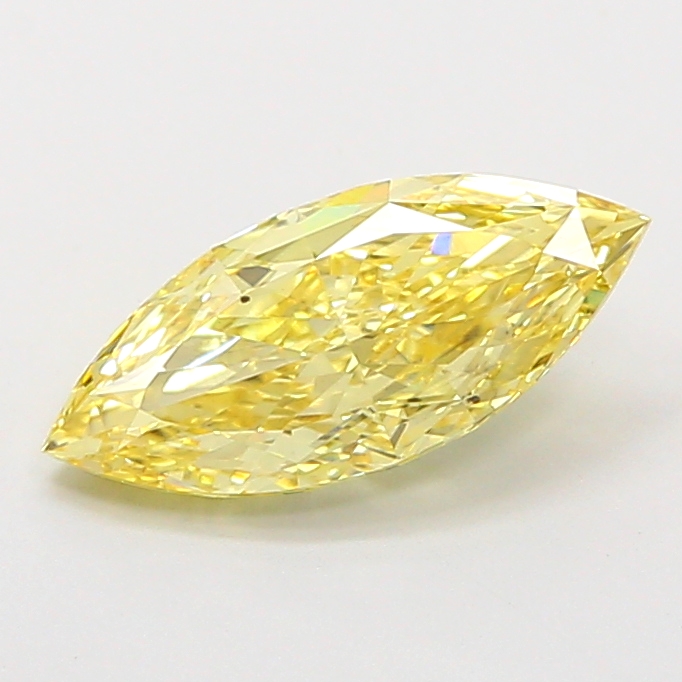 0.78 ct Marquise Fancy Vivid Yellow Lab-Grown Diamond