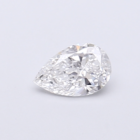 Actual 0.28 carat E Pear lab-grown diamond