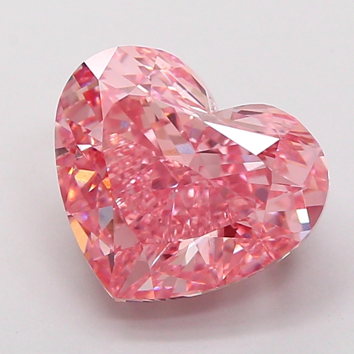 5.01 ct Heart Fancy Vivid Pink Lab-Grown Diamond
