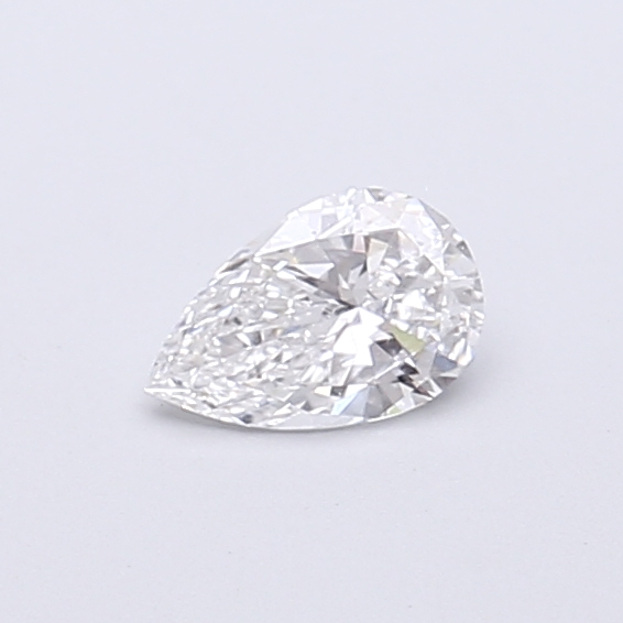 Actual 0.26 carat D Pear lab-grown diamond