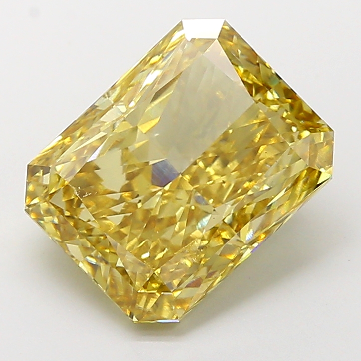 7.03 ct Radiant Fancy Intense Yellow Lab-Grown Diamond