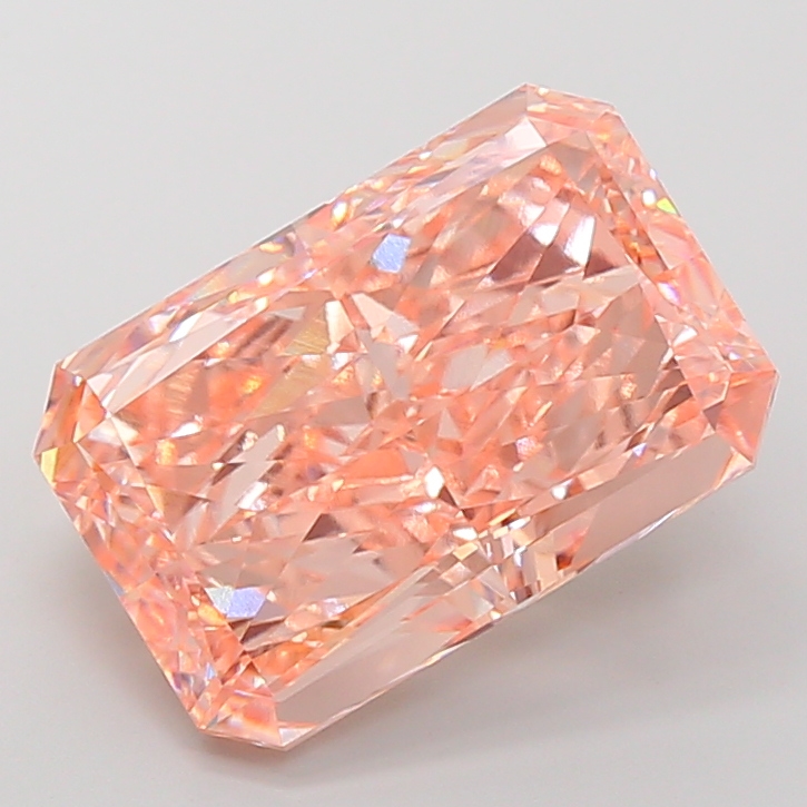 15.00 ct Radiant Fancy Vivid Pink Lab-Grown Diamond