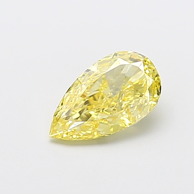 0.90 ct Pear Fancy Vivid Yellow Lab-Grown Diamond
