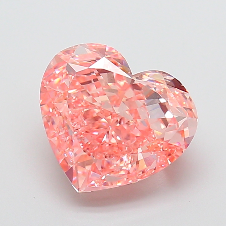 5.01 ct Heart Fancy Vivid Pink Lab-Grown Diamond
