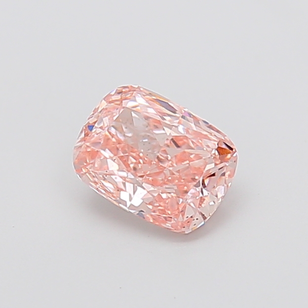 1.08 ct Pink (Vivid) SI1 Cushion lab-grown diamond