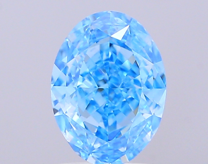 1.51 ct Oval, Fancy Vivid Blue VS2 IGI HPHT