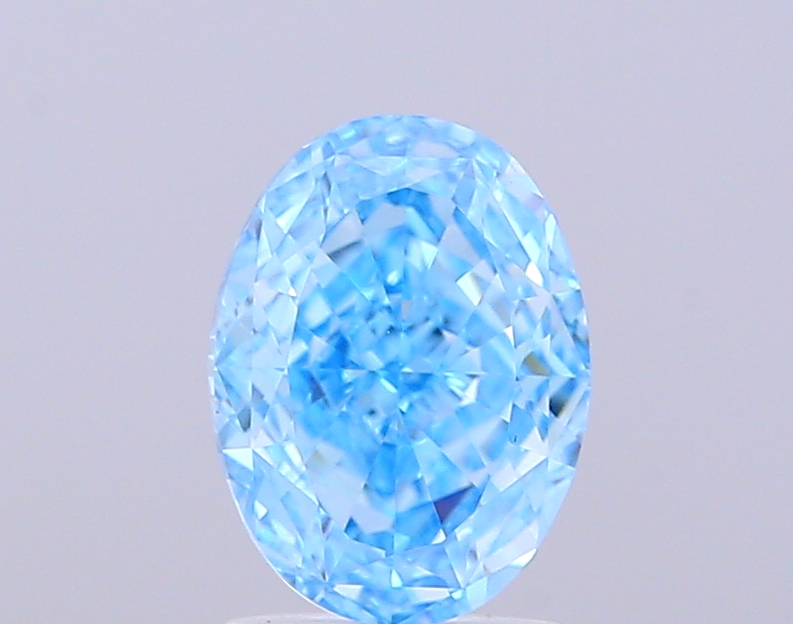 1.50 ct Oval, Fancy Vivid Blue VS1 IGI HPHT