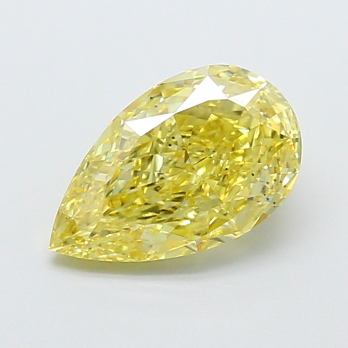 2.03 ct Pear Fancy Intense Yellow Lab-Grown Diamond