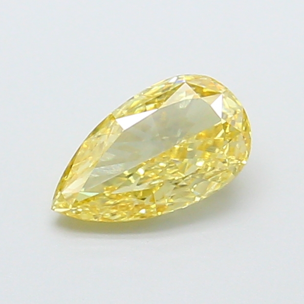 1.00 ct Pear Fancy Vivid Yellow Lab-Grown Diamond