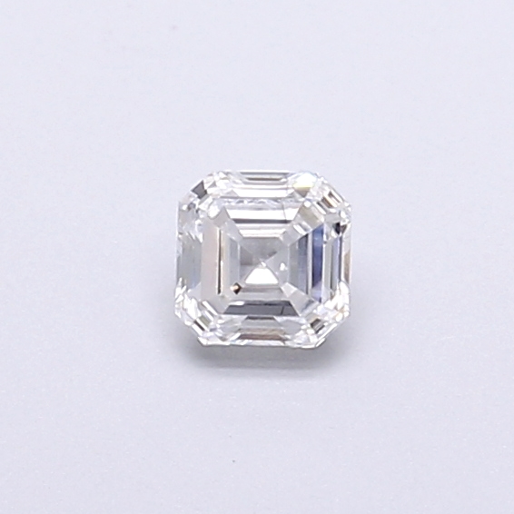 Actual 0.34 carat D Asscher lab-grown diamond