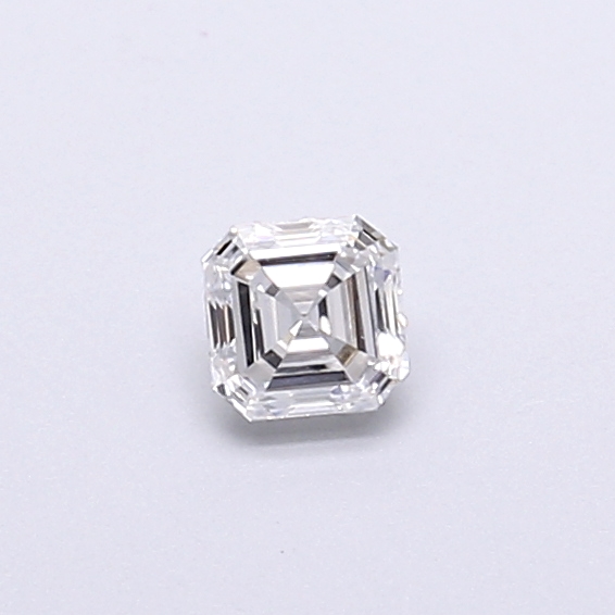 Actual 0.3 carat D Asscher lab-grown diamond