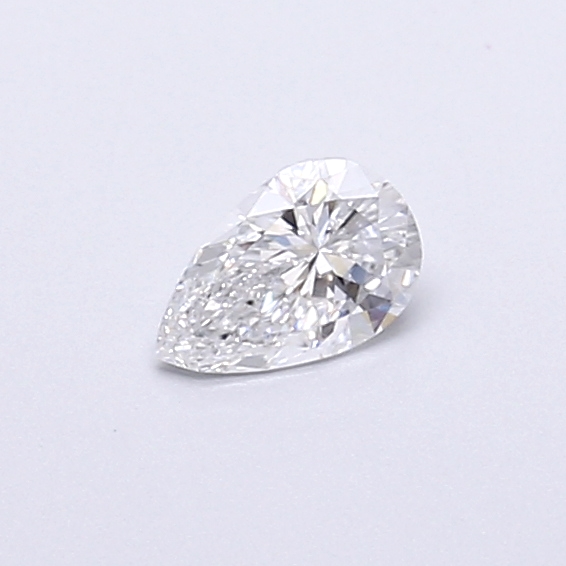 Actual 0.29 carat E Pear lab-grown diamond