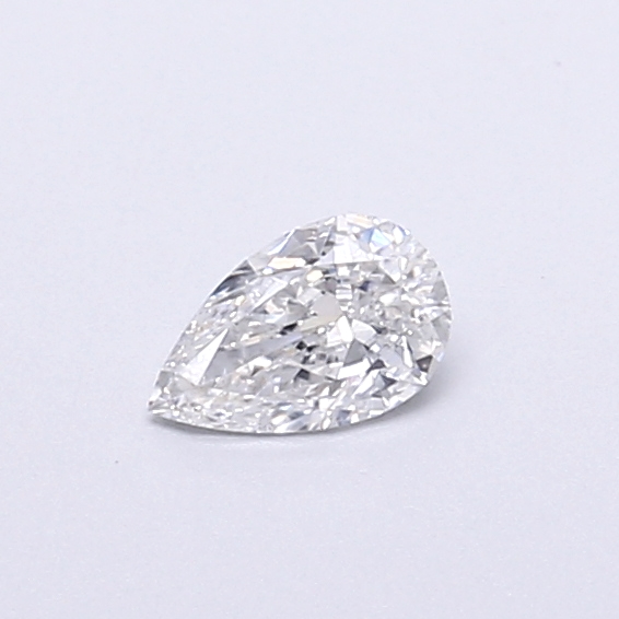 Actual 0.27 carat D Pear lab-grown diamond