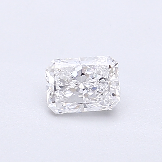 Actual 0.29 carat D Radiant lab-grown diamond