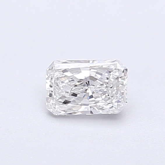 Actual 0.29 carat E Radiant lab-grown diamond
