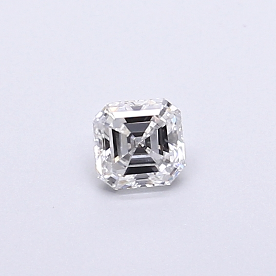Actual 0.27 carat E Asscher lab-grown diamond
