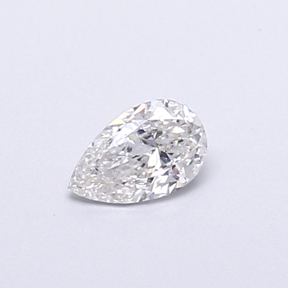 Actual 0.28 carat E Pear lab-grown diamond