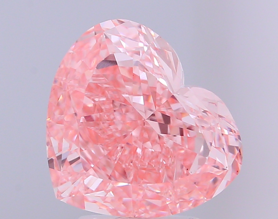 5.01 ct Heart Fancy Vivid Pink Lab-Grown Diamond