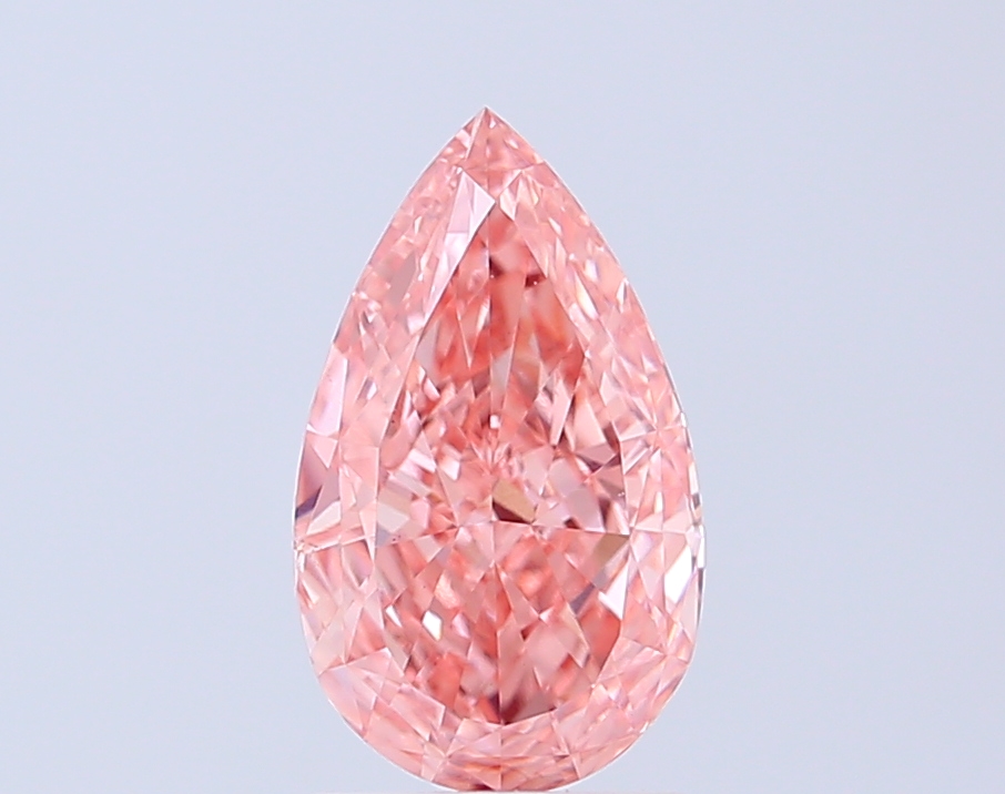 2.01 ct Pear Fancy Vivid Pink Lab-Grown Diamond