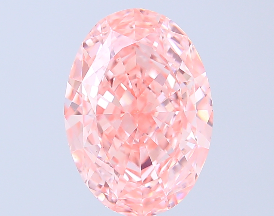 5.01 ct Oval Fancy Vivid Pink Lab-Grown Diamond