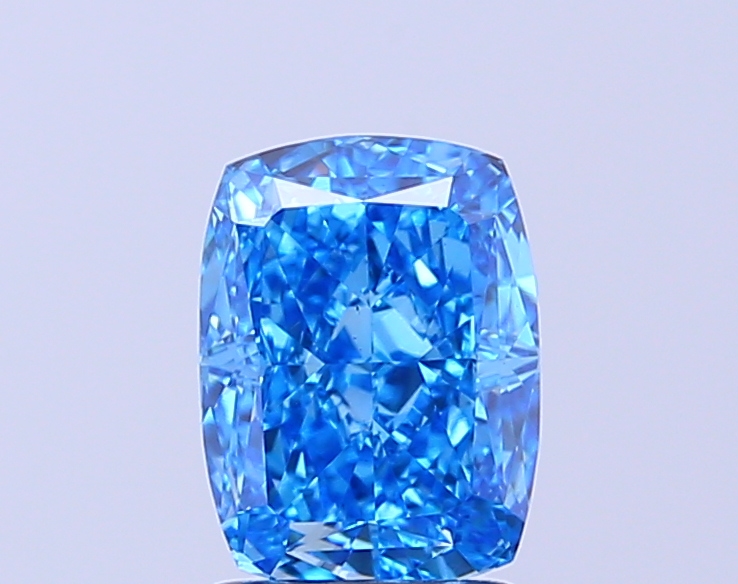 1.97 ct Blue (Vivid) VS2 Cushion lab-grown diamond